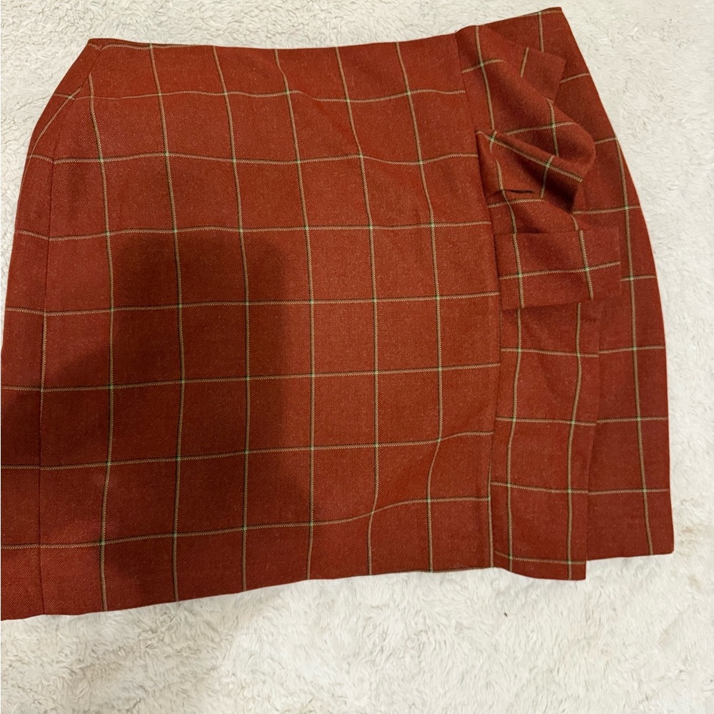 Gianni Bini Brown Ruched Pencil Mini Skirt